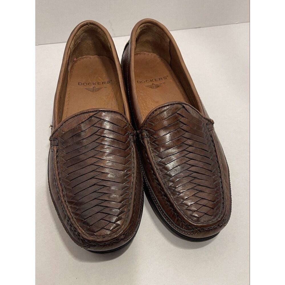 Men Dockers Casual Loafers Brown Leather Size 8.5 D #90-7358 -T2b189pc207